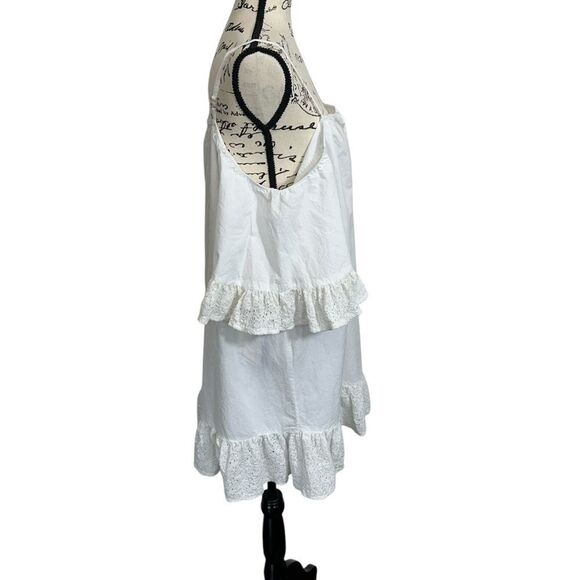 Romeo & Juliet Couture Beach Cotton Crisp Poplin Swim Cover Up, M - Picture 2 of 11